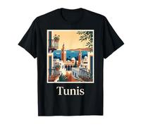 Tunis Tunisia Coastal City Architecture Mediterranean Scene T-Shirt