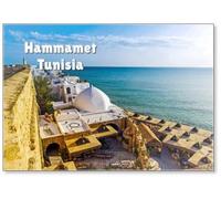 Tunisia, Cap Bon. Hammamet. Typical Roofs of The Medina, Fridge Magnet