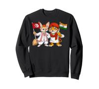 Tunisia India Flag Tunisian Indian Roots Indian Heritage Sweatshirt