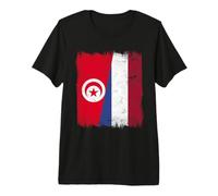 Tunisia Netherlands Flag | Tunisian Dutch Roots Premium T-Shirt