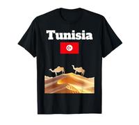 Tunisia Trip Souvenir Sahara Desert Lover Tunisian Flag T-Shirt