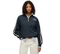 Tunisian collar sweater for women Superdry Country Club Tape Blue S