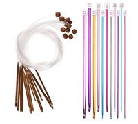 Tunisian Crochet Hooks, Crochet Needle Set, Knitting Needle Set, Afghan Crochet Hooks, Tunisian Crochet Hook Set with Afghan Long Needles for Knitting and Craft Projects