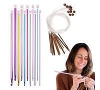 Tunisian Crochet Hooks, Tunisian Crochet Hook Set, 23 Pieces Knitting Needle Colorful Tunisian Crochet | Tunisian Crochet Smooth Weave Knitting Tool for Hats Scarves