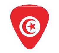 Tunisian flag Guitar picks in thin, medium, and thick sizes, 12-piece set, suitable for electric guitar and various instruments