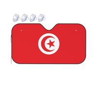 Tunisian Flag It is a car Windshield Sun Visor, which Does not take up Too Much Space and Protects The Environment Inside The car.