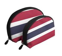 Tunisian flag Moon Cosmetic Bag, Travel Makeup Pouch, Portable Waterproof Cosmetic Pouch for Girls Women., Thailand Flag, One Size