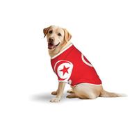 Tunisian flag Print Breathable Dog Tshirt for Medium Large Breed