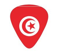 Tunisian flag Printed pick set - 12 pieces, thin, medium and thick guitar picks, suitable for guitar, bass, electric guitar and ukulele