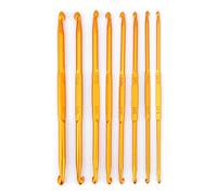 Tunisian Hooks Double Ended Double 19x11x1 8 Pcs Golden Alumina Double Ended Crochet Crochet Tricot Aiguille Set Paning Crafts