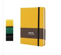 TUNJILOOL A5 Leather Journal Notebook - Dotted/Grid/Blank Pages, 100GSM Thick Paper, Water-Resistant Cover, Elastic Closure & Inner Pocket