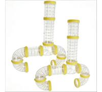 Tunnel and Connection Kit for Hamsters, 2 Sets Transparent Outdoor Plastic Accessories, Guinea Pigs and Small Pets for Mouse, Hamster, Rat and