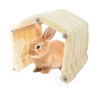 Tunnel Animal Shelter, Small Animal Cage with Acrylic Door, Soft Plush Cave, Nag and Rest Environment Inside and Outside the Cage for Hamsters, Hedgehogs and Chinchillas