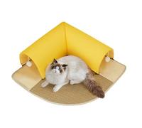 Tunnel Bed for Cats, Kitten Cooling Cushion with Cave, Interactive 2-in-1 Cat Tunnel Bed with Removable Cushion for Indoors and Outdoors