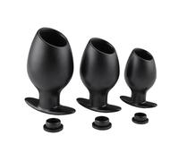 Tunnel Butt Plug 24/7 - Voluminous Silicone Anal Tunnel Plug with Closing Plug - Size - medium