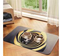 Tunnel, Cute Animals Pet Feeding Mat Dog Cat Eating Food Absorbent Leather Tablecloth for and Water Bowl Waterproof No Stains Quick Dry Non-Slip 23.62 * 15.75IN