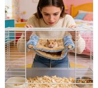 Tunnel de hamac pour hamster - 7,87 poucesHamac pour animaux de compagnie | Nid confortable pour petits animaux - Espace de jeu chaud pour dormir, pour hamsters, chinchillas, gerbilles, utilisation en