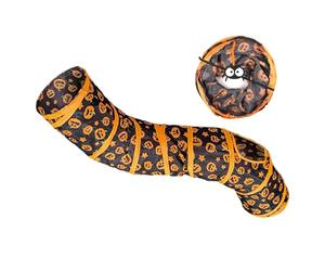 Tunnel for Cats - Interactive Cats Tunel, Tube Toy | Portable Indoor Toys, Multi-Way Tunnl with Pumpkin Print Design for Active Kittens, Pet Playtime, and Fun Home Decoration