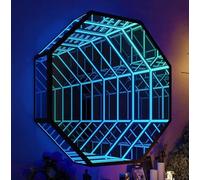 Tunnel Mirror Lamp Infinity Mirror Art Light, 3D Mirror Tunnel Night Light with Remote Control, Multi-Color Changing LED Wall Hanging Decor for Home and Party