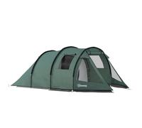 Tunnel Tent 3-4 Person Two-Room Green Polyester Fibreglass 475x264x172cm 2000mm