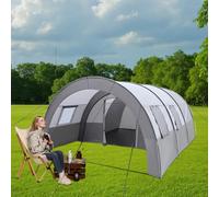 Tunnel Tent for 6 People, Tent of 1500 mm Waterproof Family Tent, and a Sun Protection Index of 50+, for Camping, Travel, Trekking, Garden, 350 x 480 x 206 cm