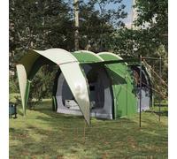 Tunnel Tent with Polyester, Family Camping, Green, 382 x 262 x 214 cm