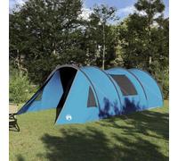 Tunnel Tent with Porch, Blue Grey, 185T Polyester PU Coated, 778 x 356 x 210 cm, Waterproof UV Resistant, for Camping, Hiking, Outdoor Adventures
