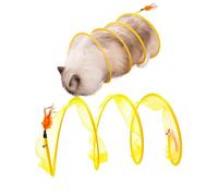 Tunnel Toy for Cat Canal Interactive Training Portable | Spring Tunnel Toy for Hunting Kitten Anti-Boredom Indoor Outdoor House Door Rabbits Puppies Ferrets
