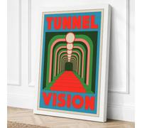 Tunnel Vision Geometric Canvas Wall Art Print 30x20 Inch