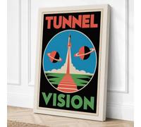 Tunnel Vision Poster Art Deco Canvas Wall Art Print 18x12 Inch