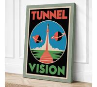 Tunnel Vision Poster Art Deco Canvas Wall Art Print 24x16 Inch