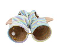 Tunnels for Cats - Large Size Foldable Interactive Toy Bed | Colorful Striped Cat Playhouses for Indoor Indoor Birthday Christmas Pets Party Small