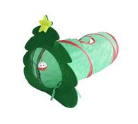 Tunnels for Folded Cats | Kitten Tunnel in the Shape of Christmas Tree Stretchy and Stable, Expandable Cat Tubes, Foldable Pet Tunnel, Crinkle Bag for Cats