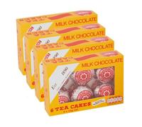 Tunnock Tea Cakes Milk Chocolate 6x24g Scottish Teacake Bundle 4 Pack | Great taste of Scotland