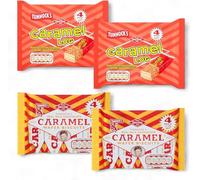 Tunnock's Caramel Log & Milk Chocolate Caramel Wafer Biscuits - 2 Pack (4 x 32g) + 2 Pack (4 x 30g) | Total 4 Packs | Scottish Wafer Biscuit Selection | Suitable for Vegetarians