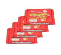 Tunnock's Caramel Log Wafer Biscuits - 16 Individually Wrapped Biscuits, Irresistibly Delicious Caramel & Coconut Flavor, Perfect Snack for Everyone, Vegetarian-Friendly - 4 Pack (4 x 32g)