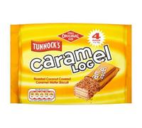 Tunnock's Caramel Log Wafer Biscuits 4 x 32g Case of 18