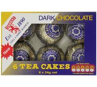 Tunnocks Dark Chocolate 6 Teacakes (Pack of 8)