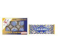 Tunnock's Dark Chocolate Tea Cakes and Caramel Wafer Biscuits.