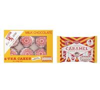 Tunnock's Milk Chocolate Tea Cakes and Caramel Wafer Biscuits.