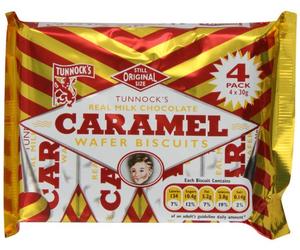 Tunnock's Real Milk Chocolate Caramel Wafer Biscuits 120 g (4 x 30g)