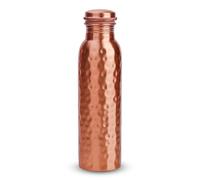 TUNTUN ENTERPRISES Handmade Copper Hammered Bottle 900ml - Leakproof Jointless Design, Silicone Seal Cap, Ayurvedic, Handcrafted, No Inner Coating, Antimicrobial & Eco-Friendly
