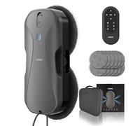 tuntun W12pro Window Cleaning Robot, 4-Way Double Nozzle System, 5300Pa Electric Window Cleaner, Intelligent Path Planning, Integrated Storage Box, Suitable for Smooth Surfaces