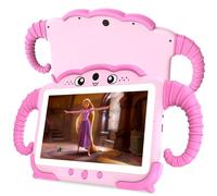 TUNUYEXST 7 Inch Kids Tablet for Toddlers, Children’s Tablet for Kids with Quad Core 32G ROM 128GB Extendable Parental Control, WiFi, Bluetooth, Dual Camera with Silicone Case (Pink)
