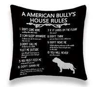 TUNW American Bully Throw Pillows Cushion Cover Decorative Pillowcase, American Bully Accessories, Dog Decor for Dog Room, Dog Gifts for Women, Dog Decor, Dog Lovers Gifts for Women, 18×18 Inch