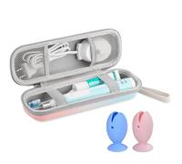 TUNYINSH Electric Toothbrush Travel Case for Oral B/Oral-B Pro/Philips Sonicare Electric Toothbrush, Portable Hard Shell Ice Case for Oral B Toothbrush Heads and Accessories, Gradient Case And 2 Caps,