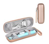 TUNYINSH Travel Case for Electric Toothbrush Oral B/Oral-B Pro 1000 1500 5000 7000 7500 9600/Philips Sonicare 4100 5100 6100 5300, Portable Hard Protective Storage Bag, Gold