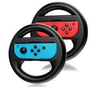 Tuocal 2 Packs Steering Wheels for Nintendo Switch & OLED Joy-Cons, Switch Racing Wheels Controller Accessories for Mario Kart 8 Deluxe (Black&Black)