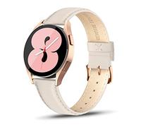 Tuocal 20mm Genuine Leather Strap Compatible for Samsung Galaxy Watch 7/6/5/4 Strap/Watch 6 Classic 43mm 47mm / Watch 5 Pro Band, Leather Replacement Strap for Galaxy Watch 4 Classic Strap