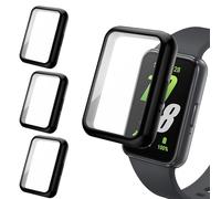 Tuocal 3 Pack Case compatible with Samsung Galaxy Fit 3 Screen Protector, TPU Soft Coverage Bumper Cases Scratch Resistant Protective Cover for Samsung Galaxy Fit 3 Black